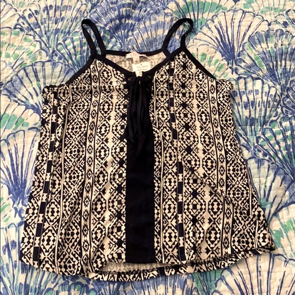 NWT A’gaci tribal print lattice tank top - Picture 1 of 3